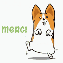 gif animé merci chien